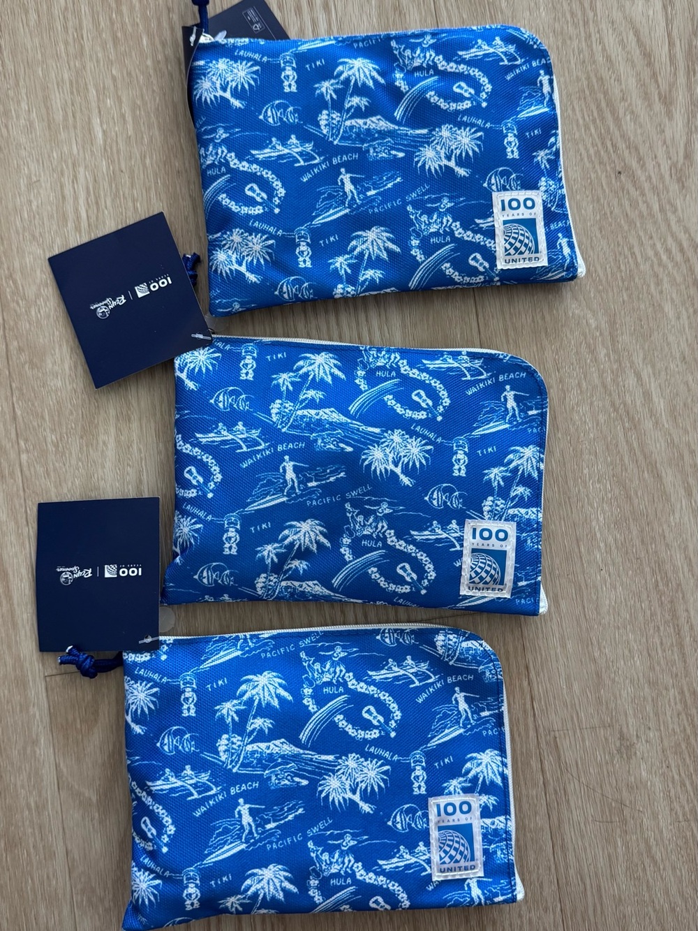 United Polaris Amenity Pouch 100 Anniversary Hawaiian Reyn Spooner
